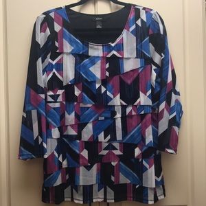 FINAL MARKDOWN-Alfani Multi-Color Tiered Tunic